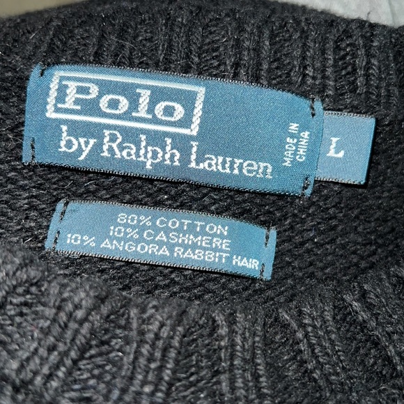 Polo Ralph Lauren Men’s  Fair Isle Cashmere Angora Crew-Neck Sweater Size Large - Picture 3 of 4